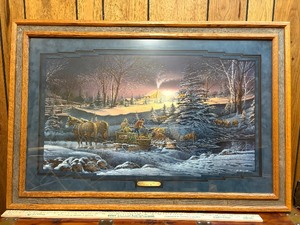 Terry Redlin A Helping Hand Signed Limited Edition Print 82389500 Framed Winter Scene