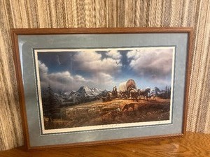 Framed Terry Redlin Print - O Beautiful for Spacious Skies (1990)