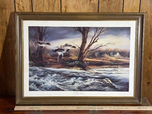 Terry Redlin Rushing Rapids  Golden Eyes Over Free Flowing River  Framed Print, � 1983
