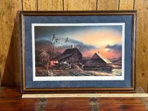 Terry Redlin Prepared For The Season Signed Open Edition Framed Art Print (1985)