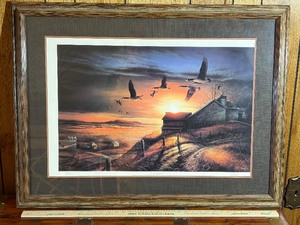 Terry Redlin Morning Warm-Up Signed Open Edition Framed Art Print (1986)