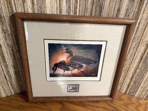Terry Redlin Signed 1985 MN Waterfowl Stamp Print Conservation Edition Framed