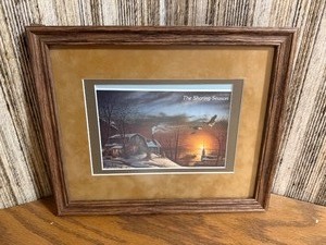 Framed & Matted The Sharing Season Winter Landscape Print