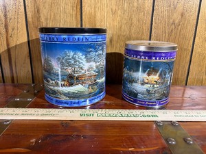 Vintage Terry Redlin holiday collectible tins
