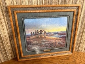 Framed Limited Edition Signed Western Print Lewis & Clark on the Missouri River by C.R. Cheek - #171300