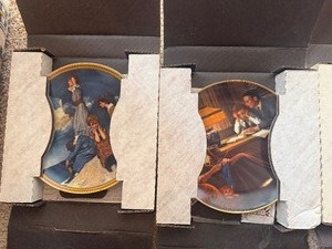 Vintage Edwin M. Knowles Norman Rockwell Collector Plates - In Original Boxes w COAs