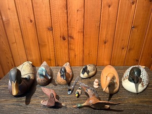 Collection of 11 Vintage Wood & Composite Waterfowl Decoys & Figurines - Mallard, Loon, Canada Goose & More