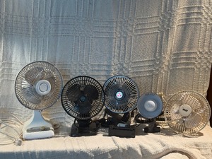 Lot of 5 Small Desk & Clip Fans - Galaxy & More - Vintage & Modern Mixed Lot