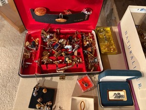 Vintage Mens Jewelry Lot - Cufflinks Tie Clips Pins Don Loper Estate Sale Collection