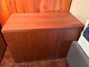 Vintage Mid-Century Modern Style Wooden Desk  Office Return Cabinet