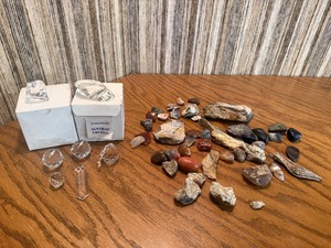 Austrian Crystal Sun Catchers & Assorted Polished Stones, Agates and Mineral Specimens
