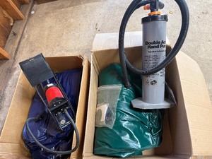 Inflatable Air Mattress & Pump Assortment  Foot Pump, Double-Action Hand Pump & Accessories