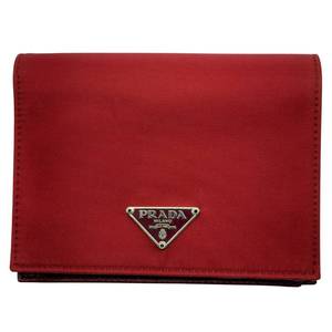 Prada Red Saffiano Leather Snap Wallet Pre-Owned Retail $650