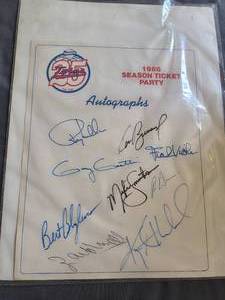 1986 Season Ticket Party Autograph sheet- MN Twins 25 years