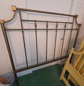 Queen Size Brass Headboard 62x58 Curved Modern Traditional Style
