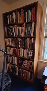 MCM Teak Danish Made Tall Bookcase Display Shelving Cabinet