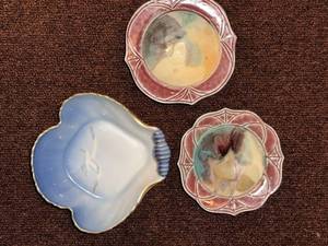 B&G Shell Dish with Art Pottery Trinket Dishes Decorative Lot