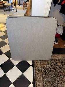 Pair of Vintage Square Folding Card Tables Gray Woodgrain Tops