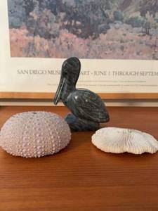 Lot of Assorted Coastal Decor Stone Pelican Coral Sea Urchin