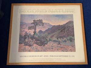 San Diego Museum of Art 1991 Framed Secluded Nature Exhibition Poster