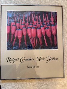 Vintage Rockport, MA Chamber Music Festival 1983 Framed Poster