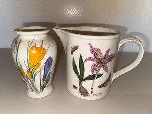Portmeirion Botanic Garden Vase & Jug 2-Piece Mixed Lot