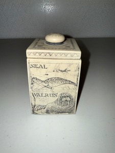 Hand-Decorated Arctic & Maritime Lidded Keepsake Box