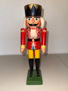 Wooden Nutcracker Soldier Figure With Stand - 14 in