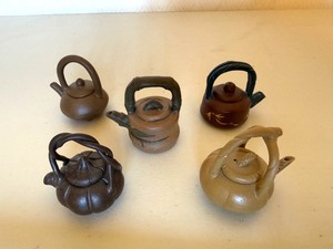 Miniature Pottery Teapot Collection - Varied Designs (Lot of 5)