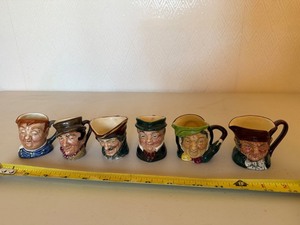 Royal Doulton Character Jugs - Assorted Designs (Lot of 6)