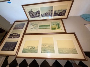 Vintage-Style Large Framed Travel & Landscape Photograph Group (Lot of 4)