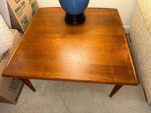 Moreddi Danish MCM Wood Square Occasional Table - 32 X 32 X 16 in
