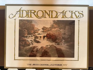Vintage Adirondacks Framed Art Print The Arts Center Old Forge NY Don Getz Watercolor Artwork