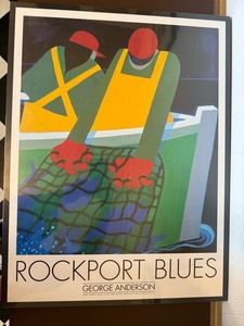 George Anderson Rockport Blues Framed Art Print 18 X 24 in