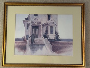 Martin Ahearn Framed Watercolor Reproduction  Titled The House Call