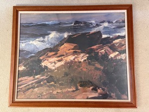 Emile Gruppe Coastal Seascape Framed Art Print Rockport Reproductions