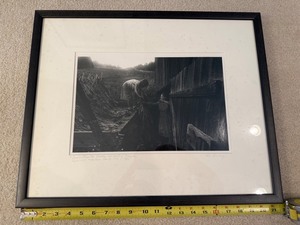 Rob Amberg Framed Black & White Photograph Rural North Carolina Scene Hopewell, NC, 1983