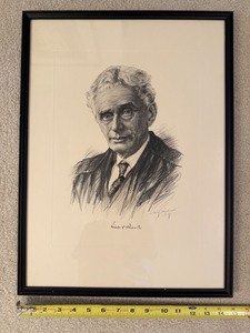 Framed Portrait of Justice Louis Brandeis, 1937 Signed Illustration