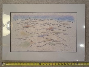 Peggy H. Davis Jerusalem Hills Hebrew-English Microcalligraphy Print