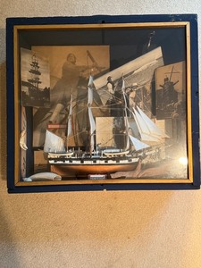 Pequod Moby-Dick Nautical Ship Shadow Box - 19 X 7 X 17 in