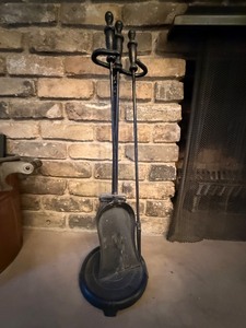 3-Piece Fireplace Tool Set With Stand