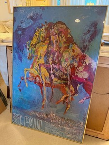 LeRoy Neiman St. Paul Ramsey County Bicentennial Signed Poster Framed - 30 X 45 in