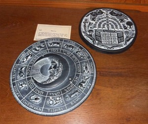 Vintage Judaica Plaques Moon Fest Menorah