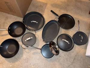 Mixed Commercial Hard Anodized Cookware Lot Calphalon All-Clad