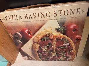 Rectangular Pizza Baking Stone Ceramic Oven Stone w Original Box