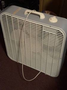 Lasko Portable Box Fan White 3-Speed Carry Handle Window Floor