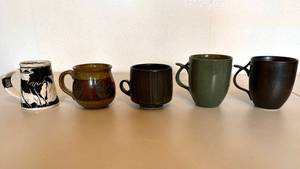 Lot of Assorted Studio Pottery Coffee Mugs Stoneware Mixed Styles