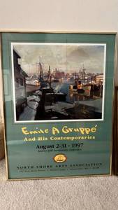 Framed Emile A Gruppe 1997 North Shore Arts Association Poster