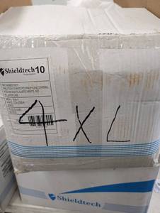 Shieldtech 10 53011 White Polypropylene Coveralls Size 4XL 25 Count