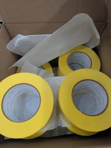 Yellow Pinked Tape Rolls 152609 72mm X 55m (13 Rolls)